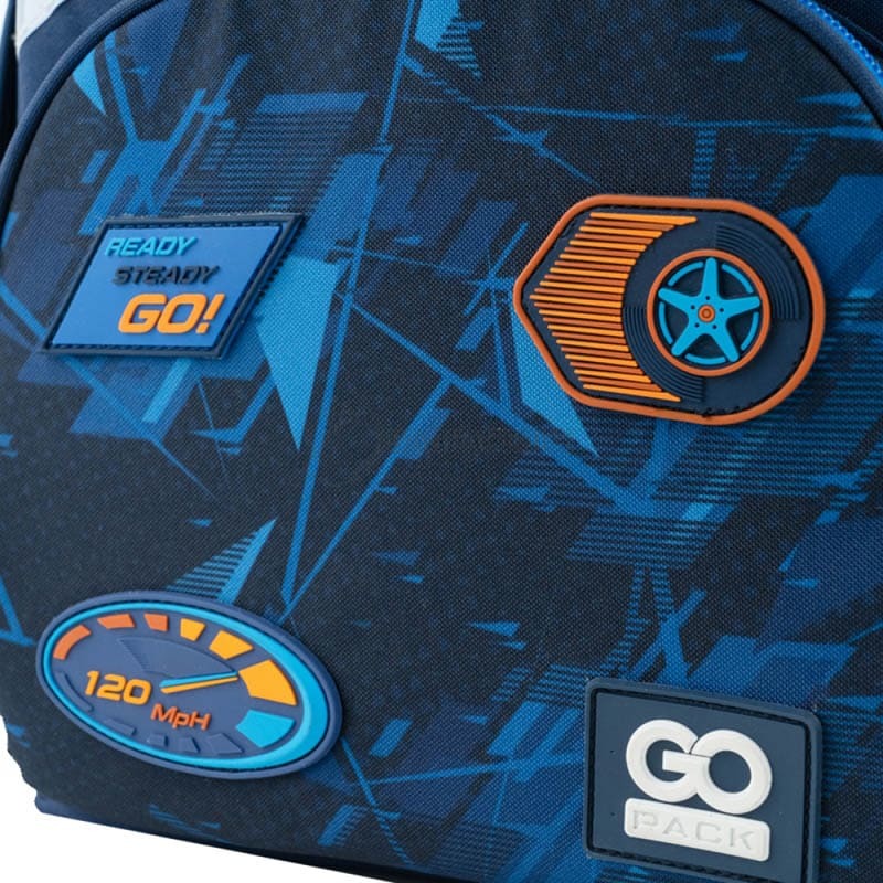 Шкільний каркасний рюкзак GoPack Education Speedway Синій 11л (GO24-5001S-7)