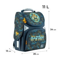 Шкільний каркасний рюкзак GoPack Education Gaming Mode Принт 11л (GO24-5001S-8)