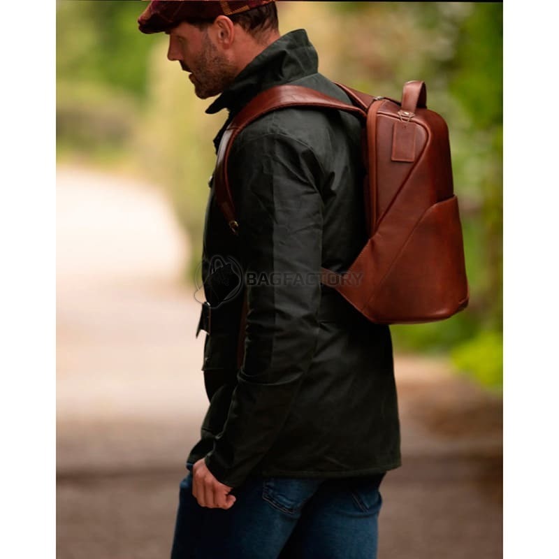 Міський шкіряний рюкзак Ashwood K47 Brown (K47 BRN)