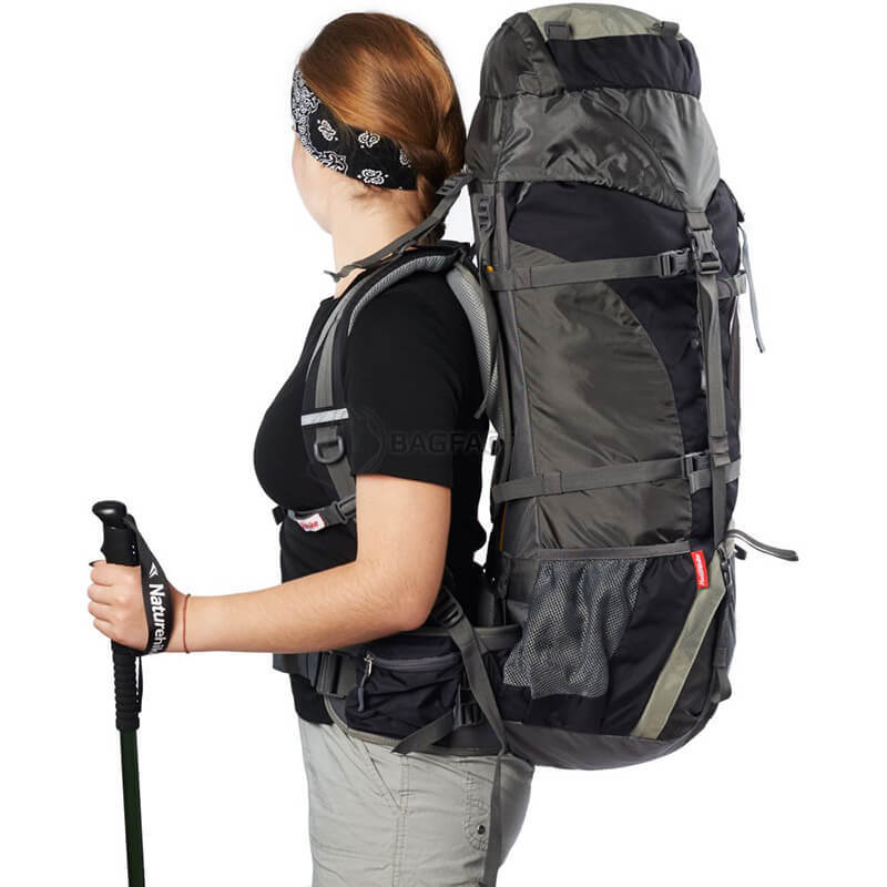 Туристичний рюкзак Naturehike NH70B070-B 70+5 л Чорно-сірий (6927595709009)