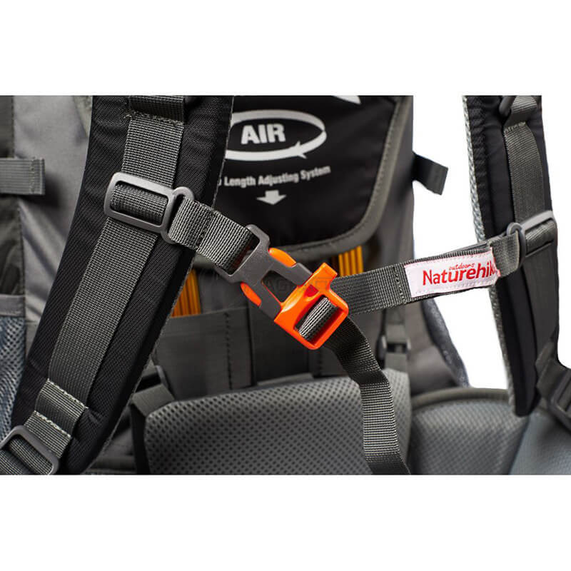 Туристичний рюкзак Naturehike NH70B070-B 70+5 л Чорно-сірий (6927595709009)