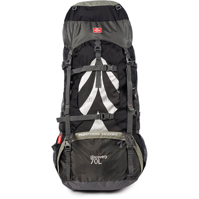 Туристичний рюкзак Naturehike NH70B070-B 70+5 л Чорно-сірий (6927595709009)