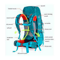 Туристичний рюкзак Naturehike NH16Y020-Q 55 л Блакитний (6927595787939)