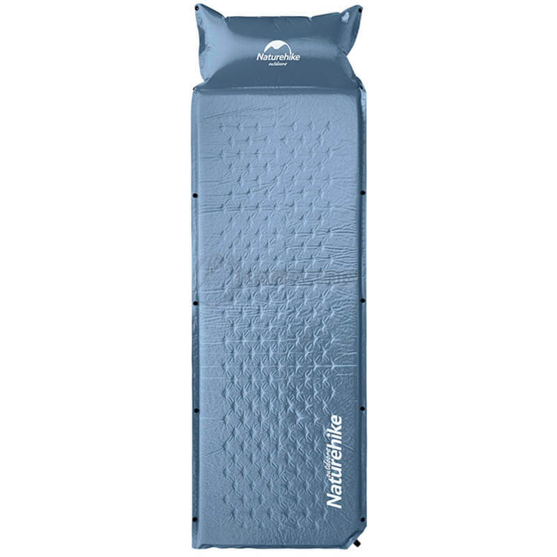 Туристичний килимок Naturehike NH15Q002-D 25мм з подушкою 185см Блакитний (6927595782583)