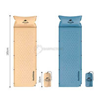 Туристичний килимок Naturehike NH15Q002-D 25мм з подушкою 185см Блакитний (6927595782583)