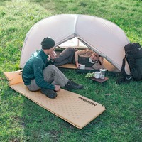 Туристичний килимок Naturehike NH15Q002-D 25мм з подушкою 185см Бежевий (6927595782576)