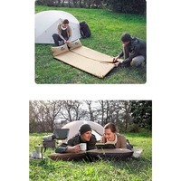 Туристичний килимок Naturehike NH15Q002-D 25мм з подушкою 185см Бежевий (6927595782576)