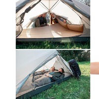 Туристичний килимок Naturehike NH15Q002-D 25мм з подушкою 185см Бежевий (6927595782576)