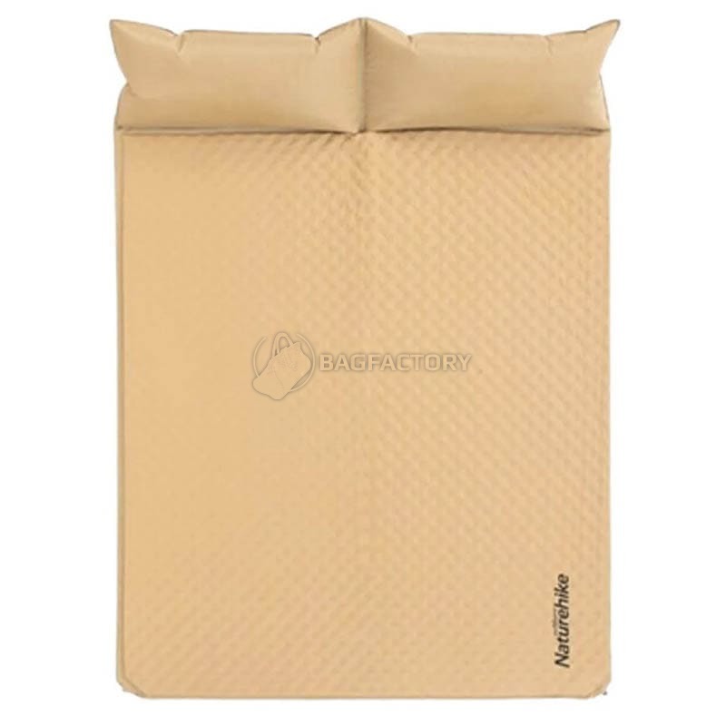Туристичний килимок Naturehike NH18Q010-D 25 мм двомісн. з подушкою 185см Бежевий (6927595784440)