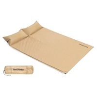 Туристичний килимок Naturehike NH18Q010-D 25 мм двомісн. з подушкою 185см Бежевий (6927595784440)