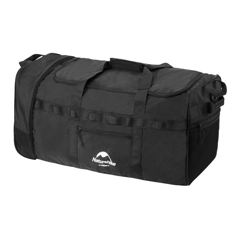 Дорожня сумка-баул на колесах Naturehike NH21LX003 88л Чорний (6927595795781)