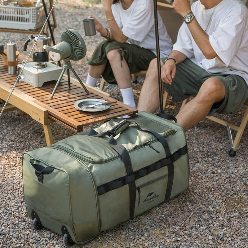 Дорожня сумка-баул на колесах Naturehike NH21LX003 88л Чорний (6927595795781)