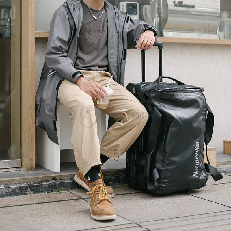 Дорожня сумка на колесах Naturehike NH21LX002 S 55л Чорна (6975641885467)