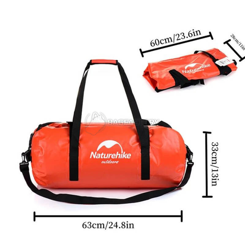 Дорожня сумка гермобаул Naturehike NH20FSB03 60 л Червона (6927595744284)