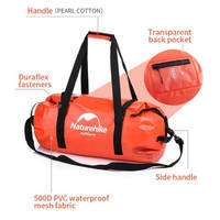 Дорожня сумка гермобаул Naturehike NH20FSB03 60 л Червона (6927595744284)