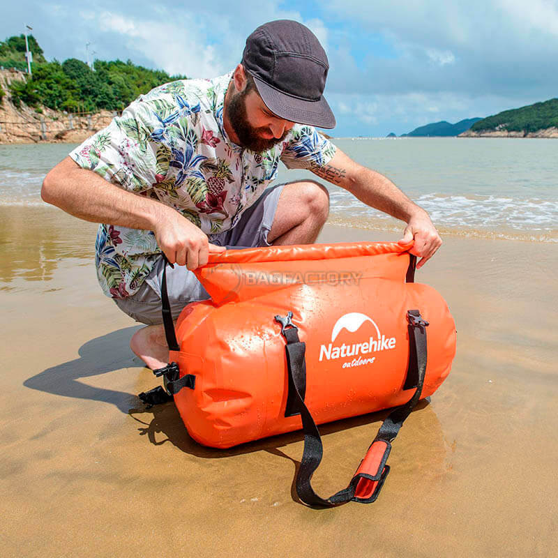 Дорожня сумка гермобаул Naturehike NH20FSB03 60 л Червона (6927595744284)