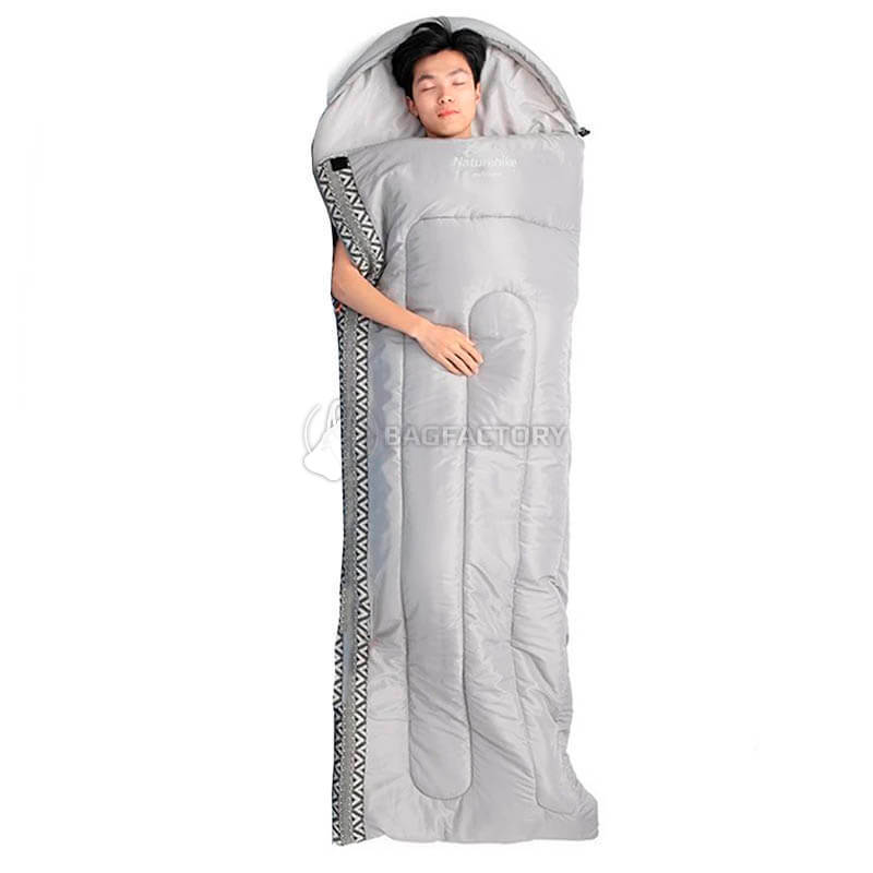 Спальний мішок Naturehike L250 NH21MSD07 (9°C) правий 190+30см Сірий (6927595774847-R)