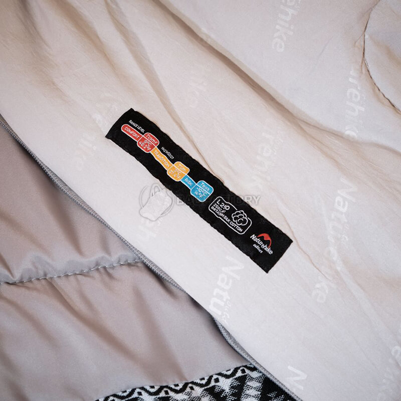 Спальний мішок Naturehike L250 NH21MSD07 (9°C) правий 190+30см Сірий (6927595774847-R)