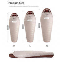 Спальний мішок пуховий Naturehike Snowbird NH20YD001 L 205 см Коричневий 560 г (6927595761298)