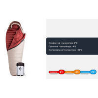 Спальний мішок пуховий Naturehike Snowbird NH20YD001 L 205 см Коричневий 560 г (6927595761298)