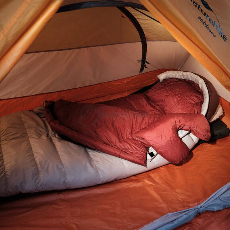 Спальний мішок пуховий Naturehike Snowbird NH20YD001 L 205 см Коричневий 720 г (6927595761304)