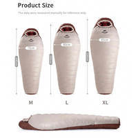 Спальний мішок пуховий Naturehike Snowbird NH20YD001 L 205 см Коричневий 720 г (6927595761304)