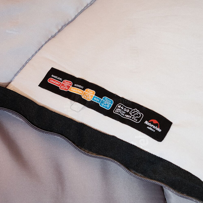 Спальний мішок Naturehike M400 NH20MSD02 (1°C) 220 см лівий Сірий (6927595702390)