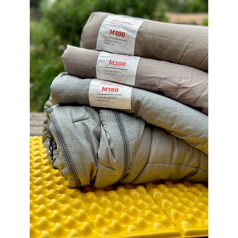 Спальний мішок Naturehike M400 NH20MSD02 (1°C) 220 см лівий Сірий (6927595702390)