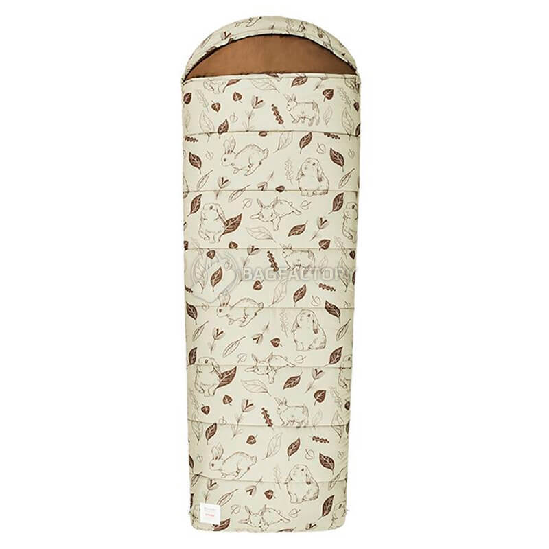 Спальний мішок Naturehike MT180 CNH22SD015 210 см правий Бежевий з принтом (6975641886648)