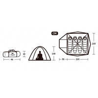 Намет чотиримісний Naturehike P-Series NH18Z044-P 210T65D Темно-синій (6927595783672)