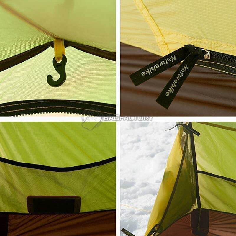 Намет двомісний Naturehike Opalus NH20ZP001 210T з футпринтом Помаранчевий (6927595750667)