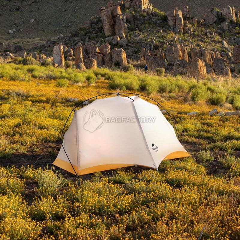 Намет надлегкий одномісний Naturehike NH21ZP003 Сіро-жовтий (6927595775424)