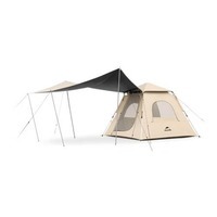 Намет тримісний Naturehike CNK2300ZP014 з навісом Бежевий (6976023921117)
