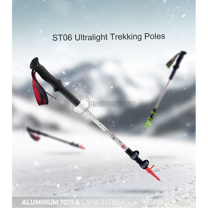 Трекінгова палиця 3-секційна Naturehike ST06 NH17D006-D 1 шт Чорна (6927595748596)