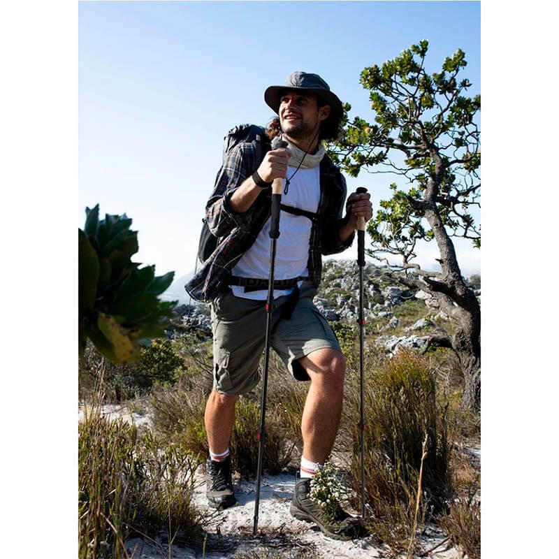 Трекінгова палиця Naturehike NH20DS003 135 см Чорний/Червоний 1 шт (6976023924699)