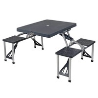 Стіл розкладний зі стільцями Bo-Camp Basic Grey (DAS301451)