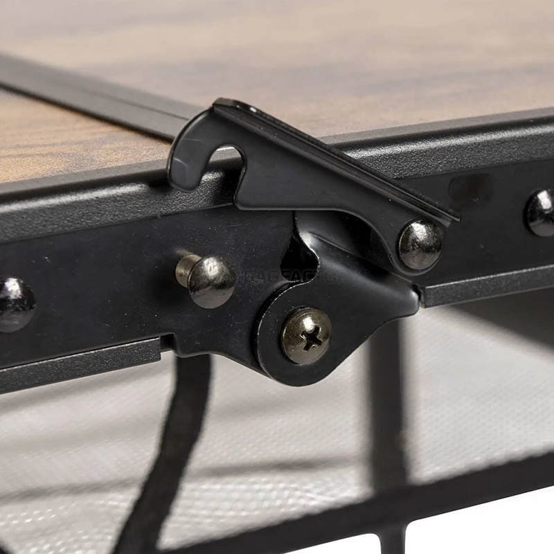 Стіл розкладний Bo-Camp Greene 120x60 cm Black/Wood look (DAS301531)