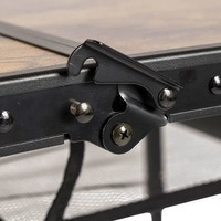 Стіл розкладний Bo-Camp Greene 120x60 cm Black/Wood look (DAS301531)