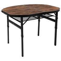 Стіл розкладний Bo-Camp Woodbine Oval 100x70 cm Black/Wood look (DAS302783)