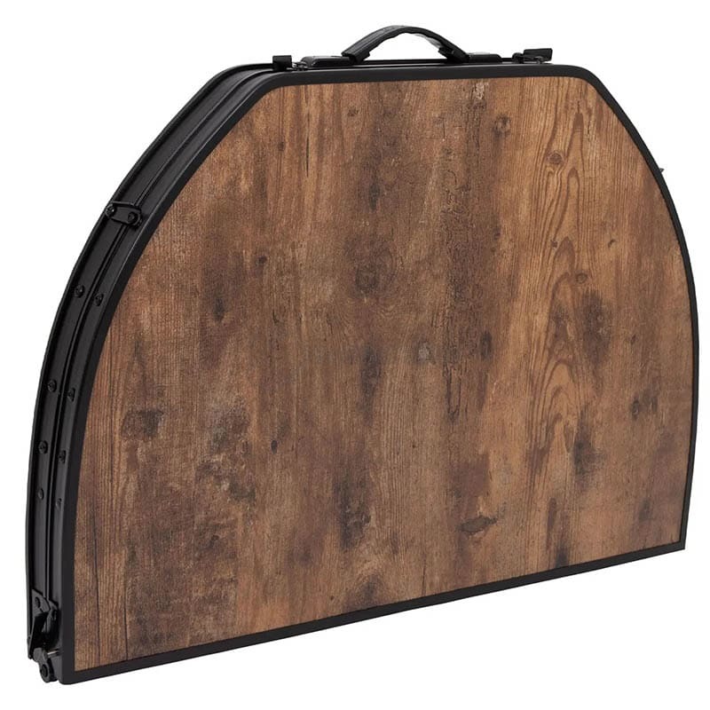 Стіл розкладний Bo-Camp Woodbine Oval 100x70 cm Black/Wood look (DAS302783)