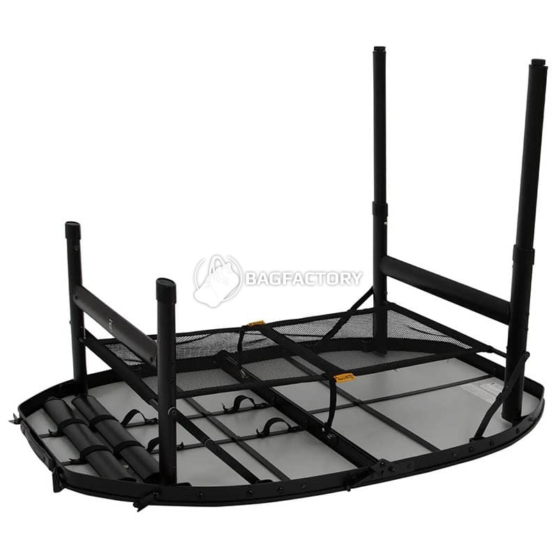 Стіл розкладний Bo-Camp Woodbine Oval 100x70 cm Black/Wood look (DAS302783)