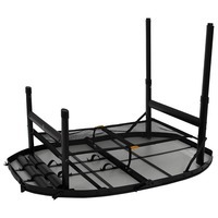 Стіл розкладний Bo-Camp Woodbine Oval 100x70 cm Black/Wood look (DAS302783)