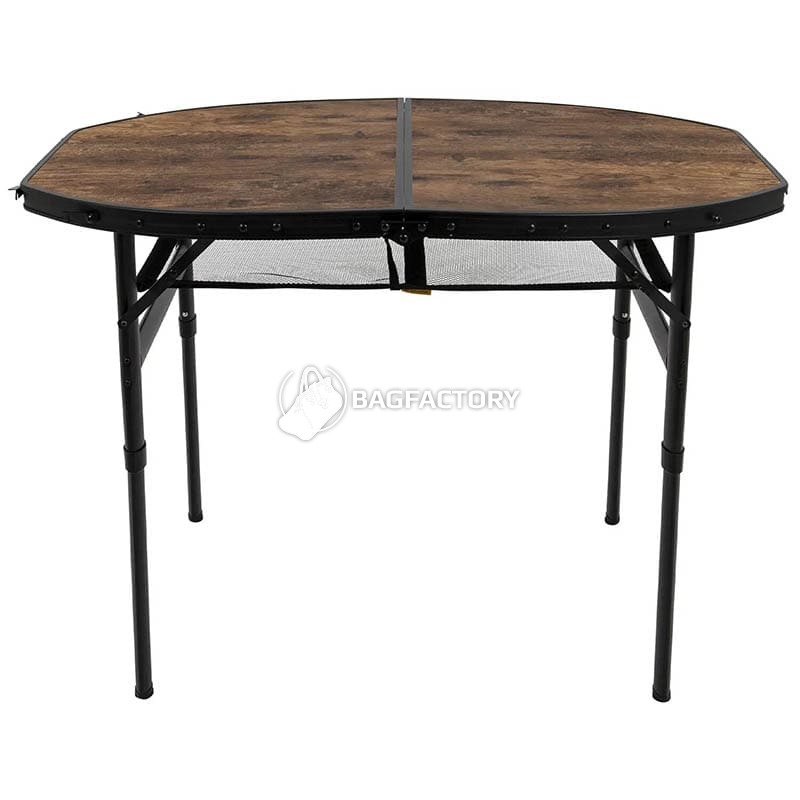 Стіл розкладний Bo-Camp Woodbine Oval 100x70 cm Black/Wood look (DAS302783)