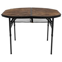Стіл розкладний Bo-Camp Woodbine Oval 100x70 cm Black/Wood look (DAS302783)