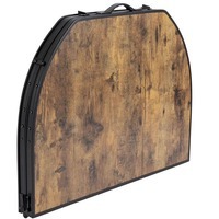 Стіл розкладний Bo-Camp Melrose Oval 120x80 cm Black/Wood look (DAS302785)
