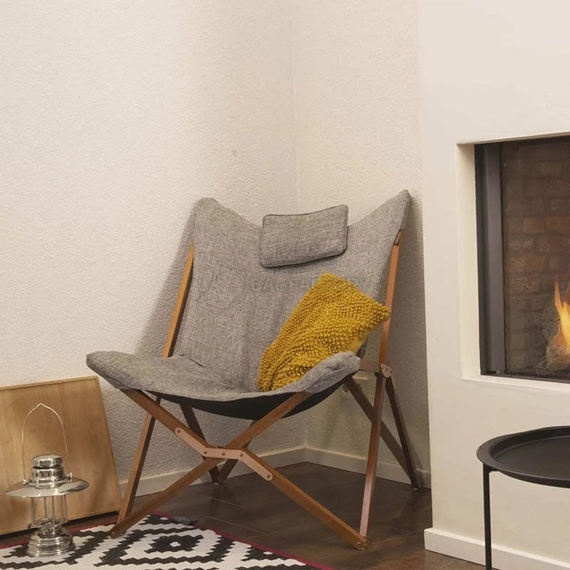 Крісло розкладне Bo-Camp Bloomsbury L Grey (DAS302726)