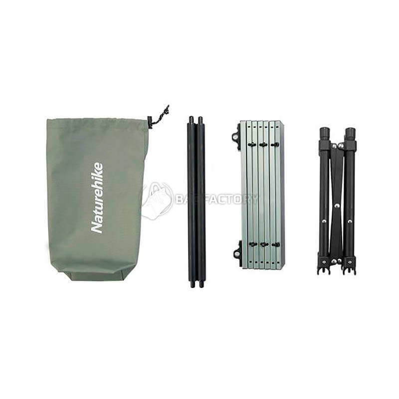 Стіл розкладний Naturehike CNH22JU050 aluminum 40.5х29х30.5 см Темно-зелений (6975641885368)