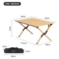 Стіл розкладний Naturehike CNK2300JU010 aluminum M 86х60х44 см Бежевий (6976023926945)