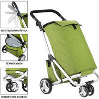Господарська сумка-візок ShoppingCruiser 3 Wheels Green 72л (930792)
