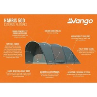 Намет п'ятимісний Vango Harris 500 Mineral Green (930840)